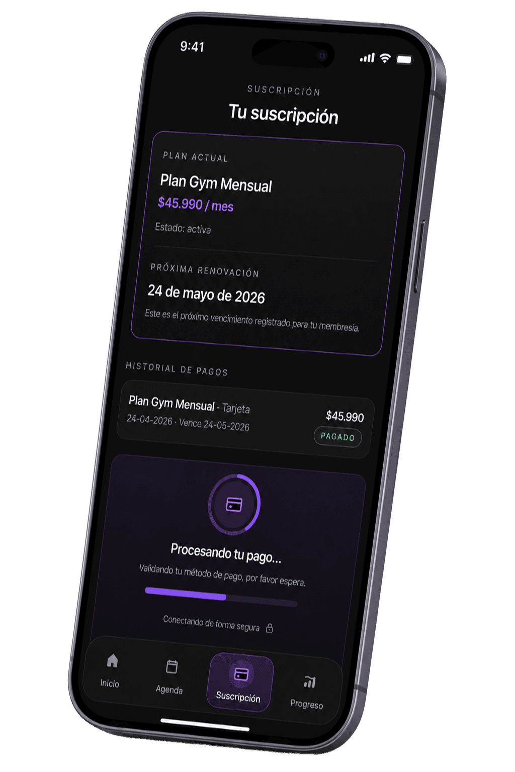 Pago manual desde la app